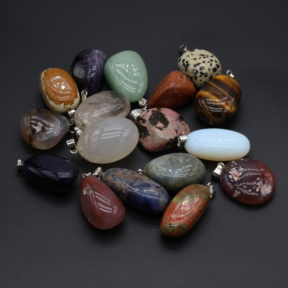 Cross-border exquisite natural stone irregularly shaped pendants, DIY jewelry accessories, handcrafted earrings and necklaces, wholesale and production pic 20