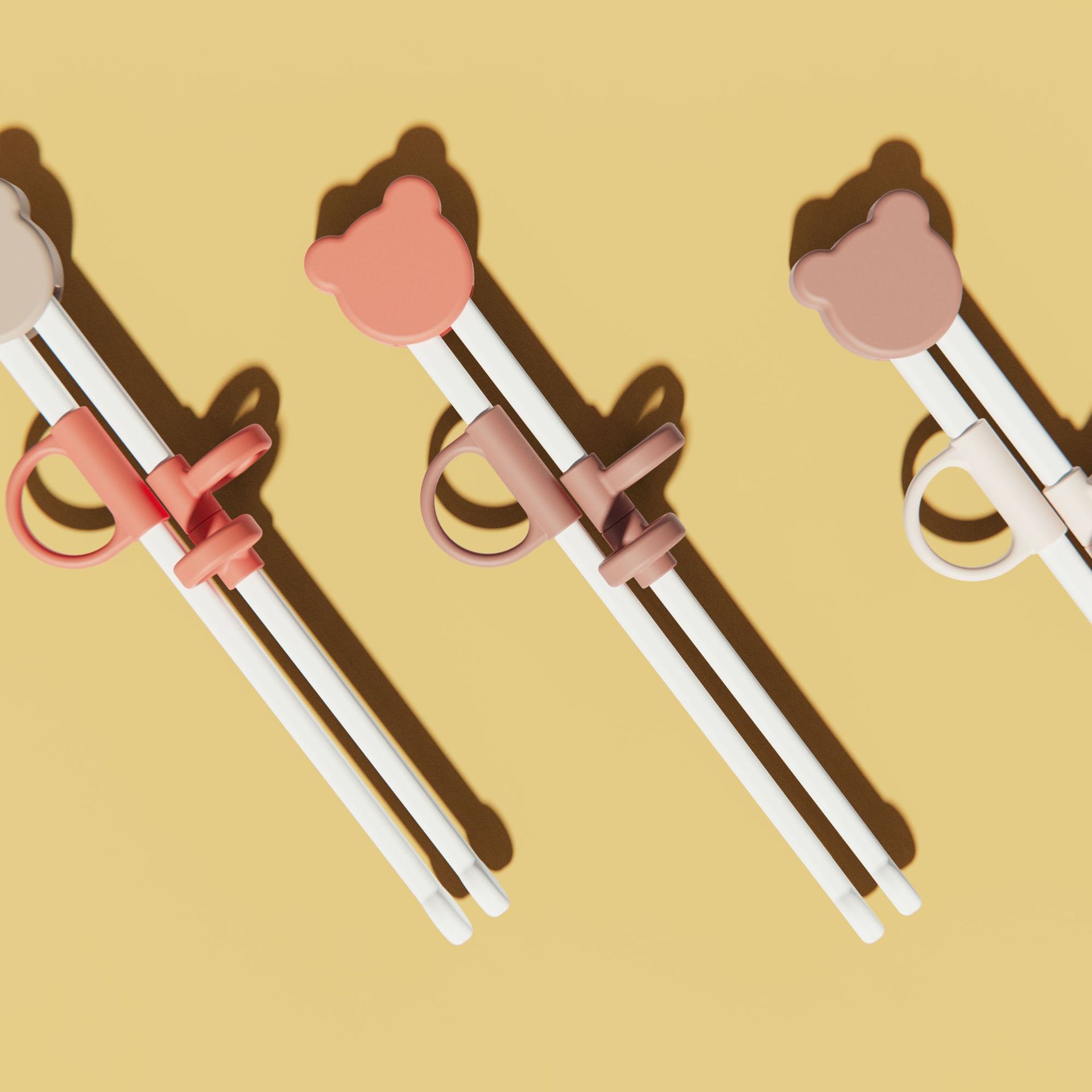 创意卡通动物儿童练习筷宝宝训练筷动物套装指套学习筷厂家直销详情6