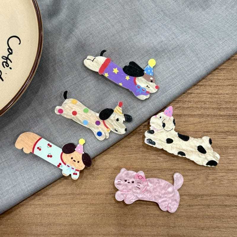 卡通发卡可爱侧边小狗儿童头饰刘海夹女发夹鸭嘴夹夏季子前额碎发详情2