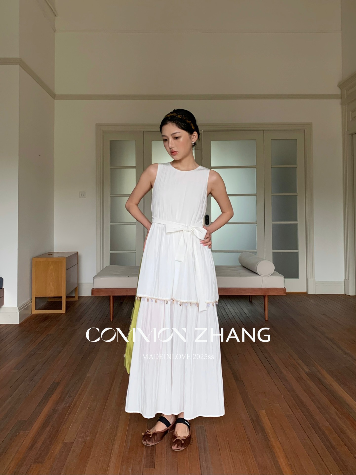 CZ ZHANG Summer Korean version anti-aging button patchwork round-neck sleeveless vest dress B26797 pic 17