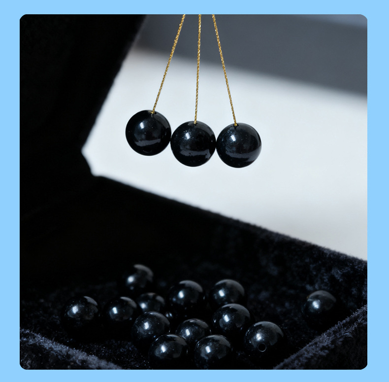 African Jade Ink Jade round beads handmade diy jewelry, accessory materials, bracelets, necklaces, beads wholesale pic 8
