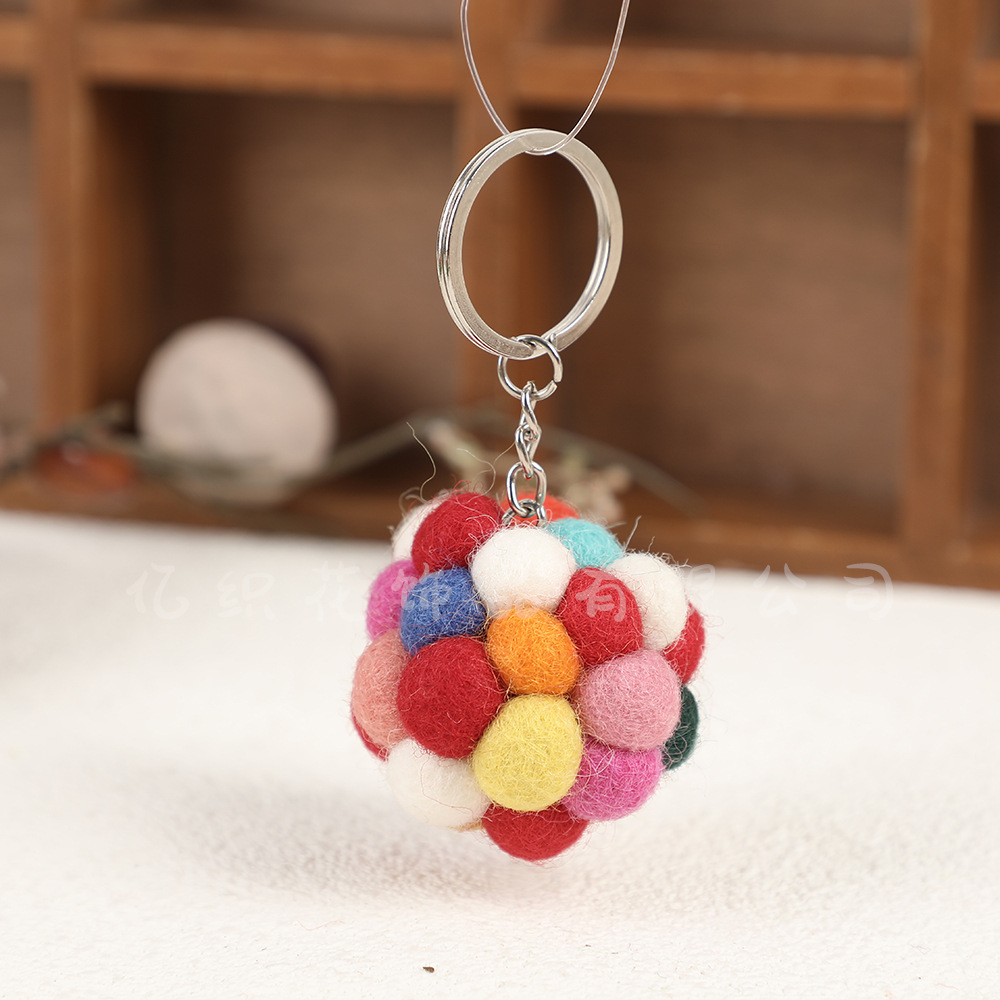 尼泊尔手工羊毛毡成品蔬菜水果面包挂饰萝卜钥匙包挂饰品挂件配饰详情9
