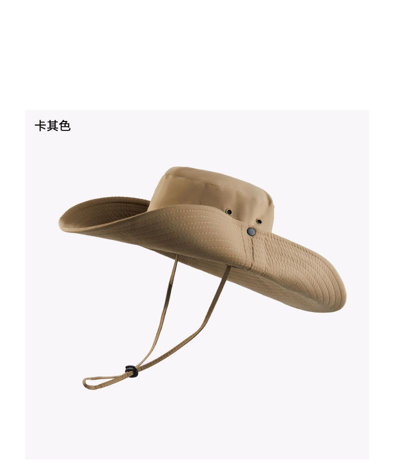 防晒帽渔夫帽钓鱼遮阳夏季帽子太阳帽运动户外登山防紫外线大檐帽详情6