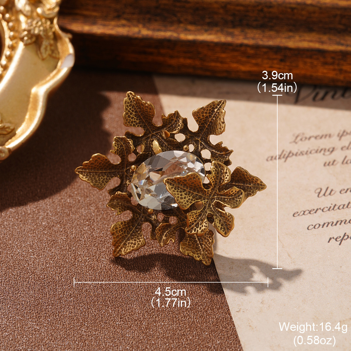 European and American cross-border jewelry design, Russian gold irregular ring, niche court style vintage light luxury ring pic 32