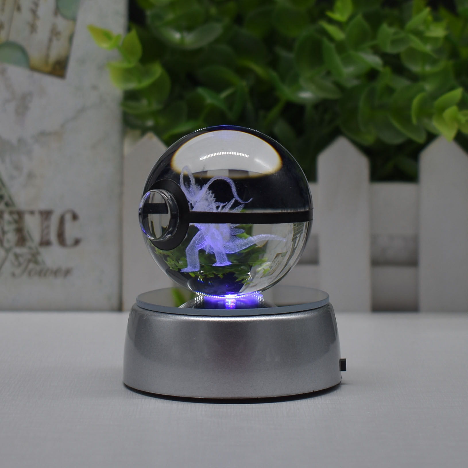 外贸Pokemon精灵宝贝Koraidon故勒顿K9水晶球UFO3D小夜灯多彩底座详情29