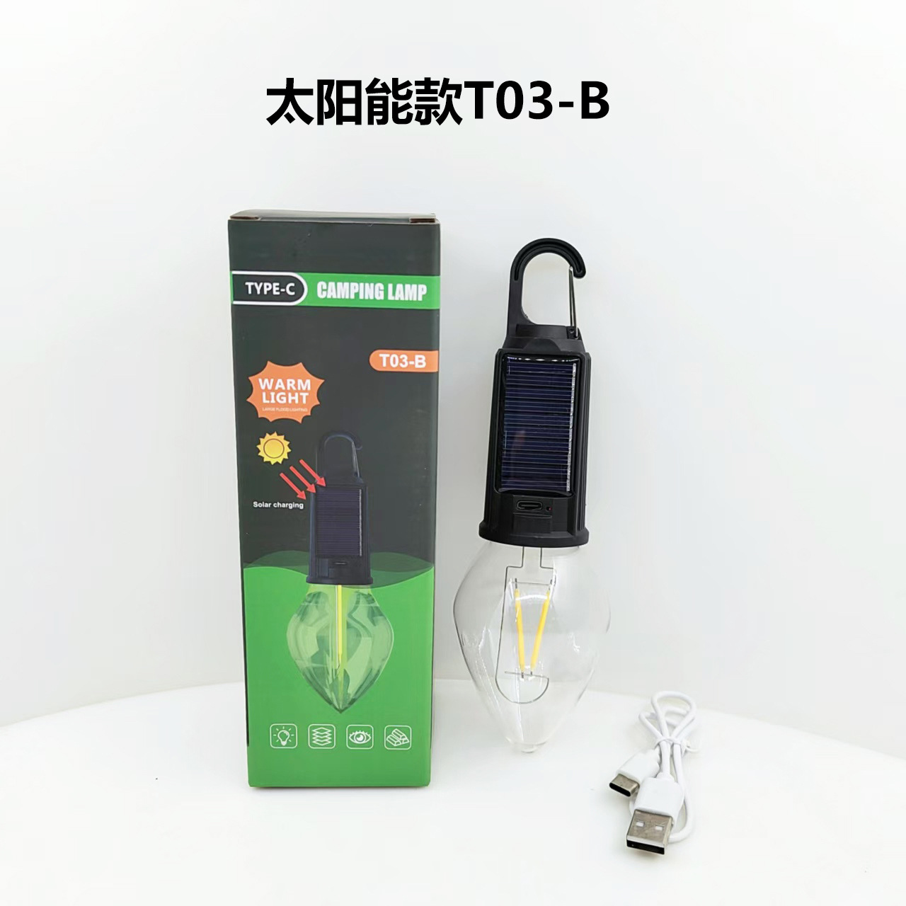 Mountain outdoor LED solar charging lamps, tungsten filament warm white light tents, night market camping lamps, sports camping supplies pic 11