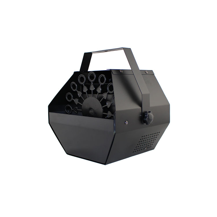 Máquina de burbujas de etapa transfronteriza portátil privado hexagonal hierro shell boda al aire libre control remoto automático bubble blow machine pic 6