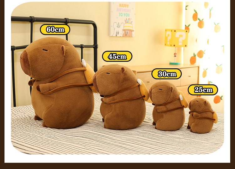 外贸新品卡皮巴拉公仔卡通烘焙系列水豚毛绒玩具抱枕娃娃机兑换品详情11