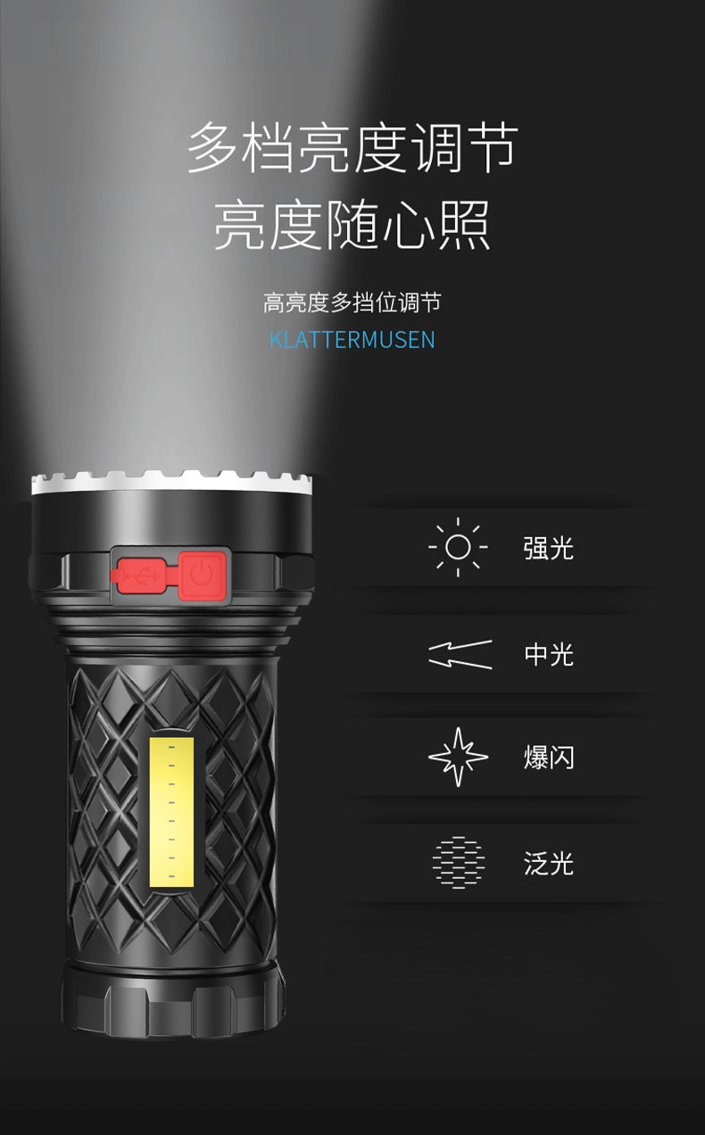 مصباح يدوي صغير جديد 7LED يعمل في الهواء الطلق مزود بمصابيح جانبية مزود بمصابيح ثاني أكسيد الكربون pic 7