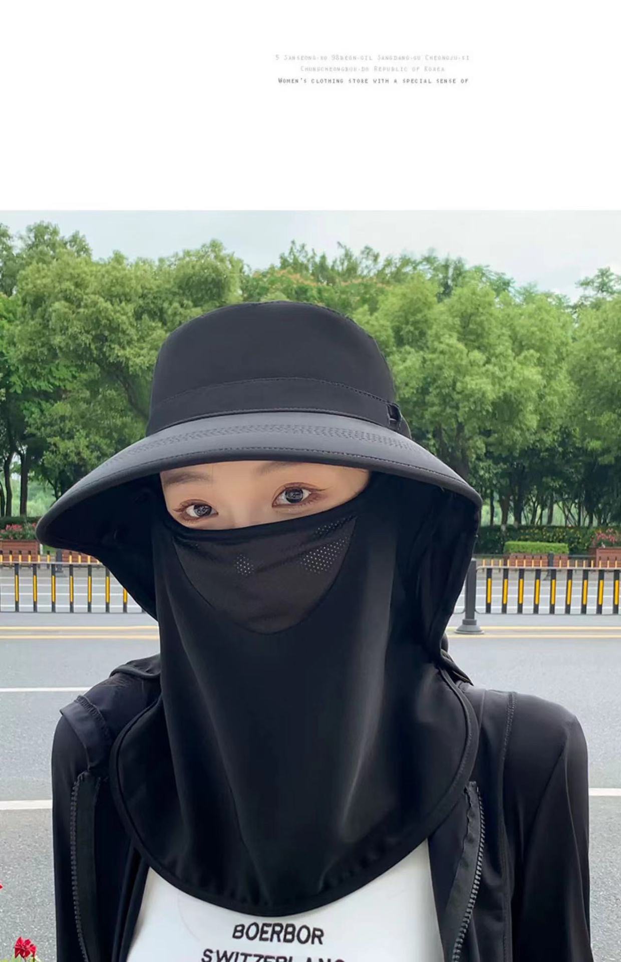 All-round sun protection hat, breathable face mask, neck guard, all-in-one sun hat, UV protection outdoor sun hat for women in summer pic 20