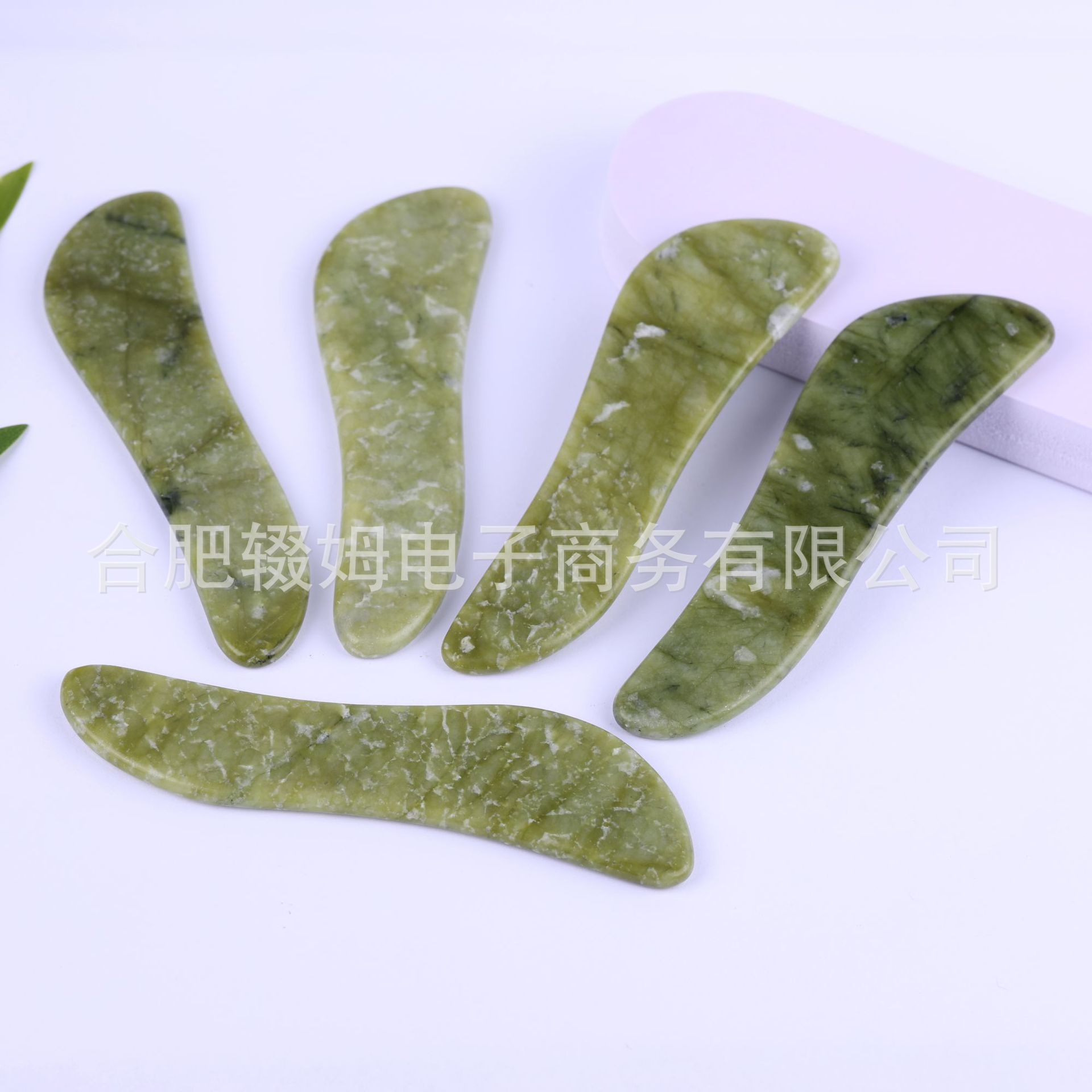 天然岫玉玉石板面部美容按摩器全身通用牛角刮板岫玉刮痧板经络详情41