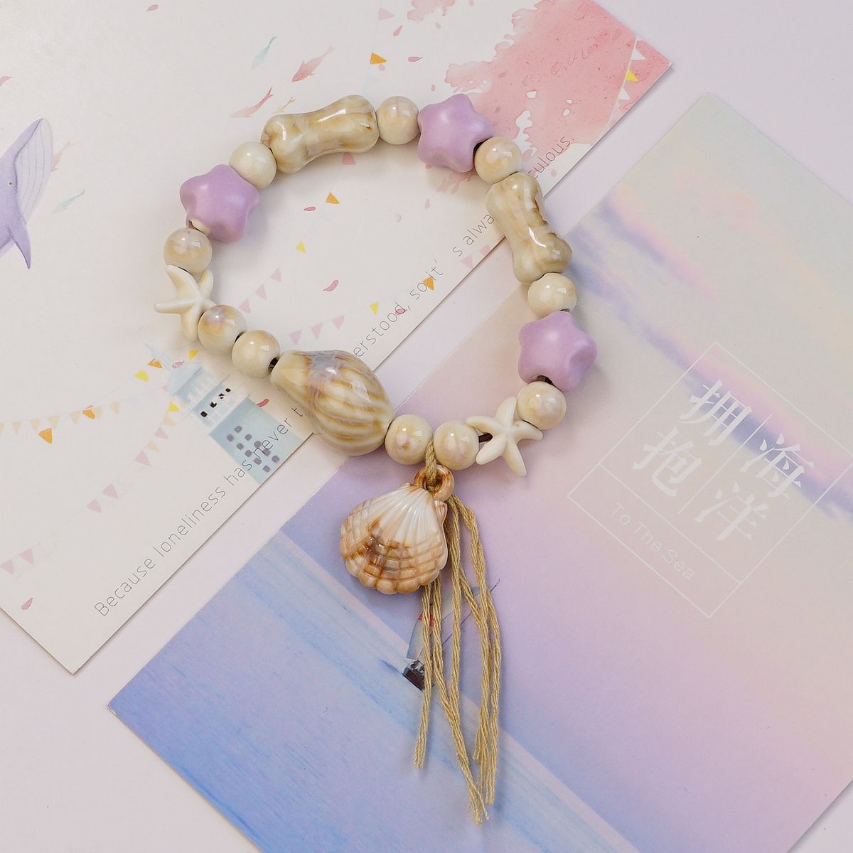Новые керамические браслеты из коллекции ракушек для школьников и мальчиков, подарки для керамических украшений, оптовые оптовые аксессуары для украшения керамических изделий pic 2