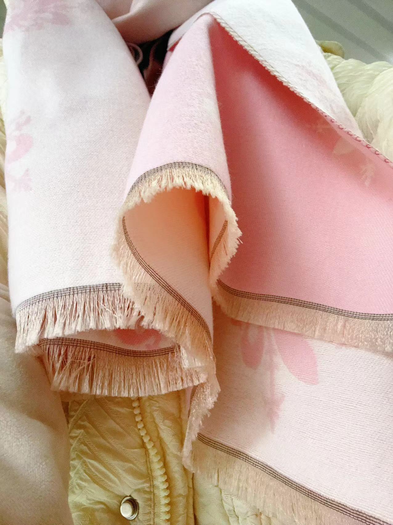 围巾女冬季2024新款佛罗伦萨鸢尾花披肩加厚百搭双面保暖围脖保暖详情8