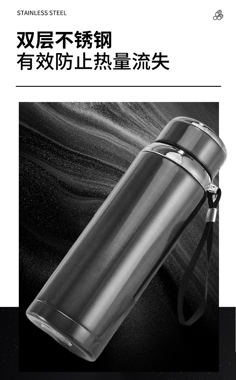 New cross-border 304 stainless steel double-layer sports water cup, outdoor portable large-capacity star pot, insulated cup and water bottle pic 7