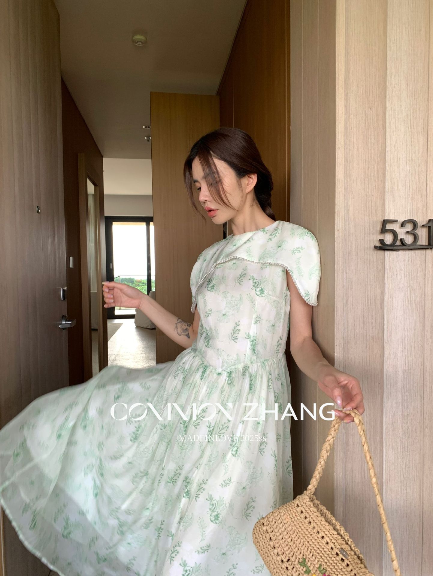 CZ ZHANG Summer French socialite beadwork round-neck shawl Floral sleeveless Texture dress A26812 pic 24
