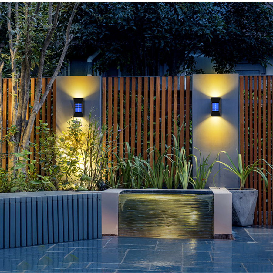 Solar wall lamps, outdoor decorative garden and courtyard wall lamps, waterproof up and down luminous, outdoor decorative fence lamps pic 9
