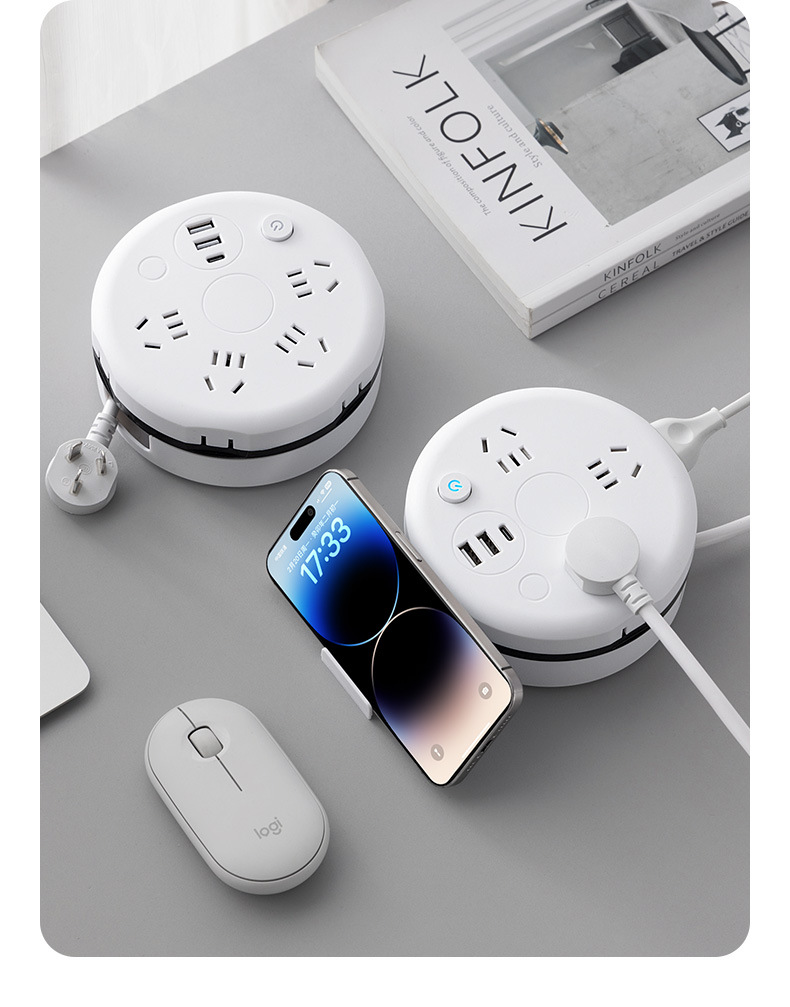 Storage telescopic socket, popular wire winding power strip, multi-functional power strip socket, USB power strip, multi-hole power board, power strip wiring pic 24