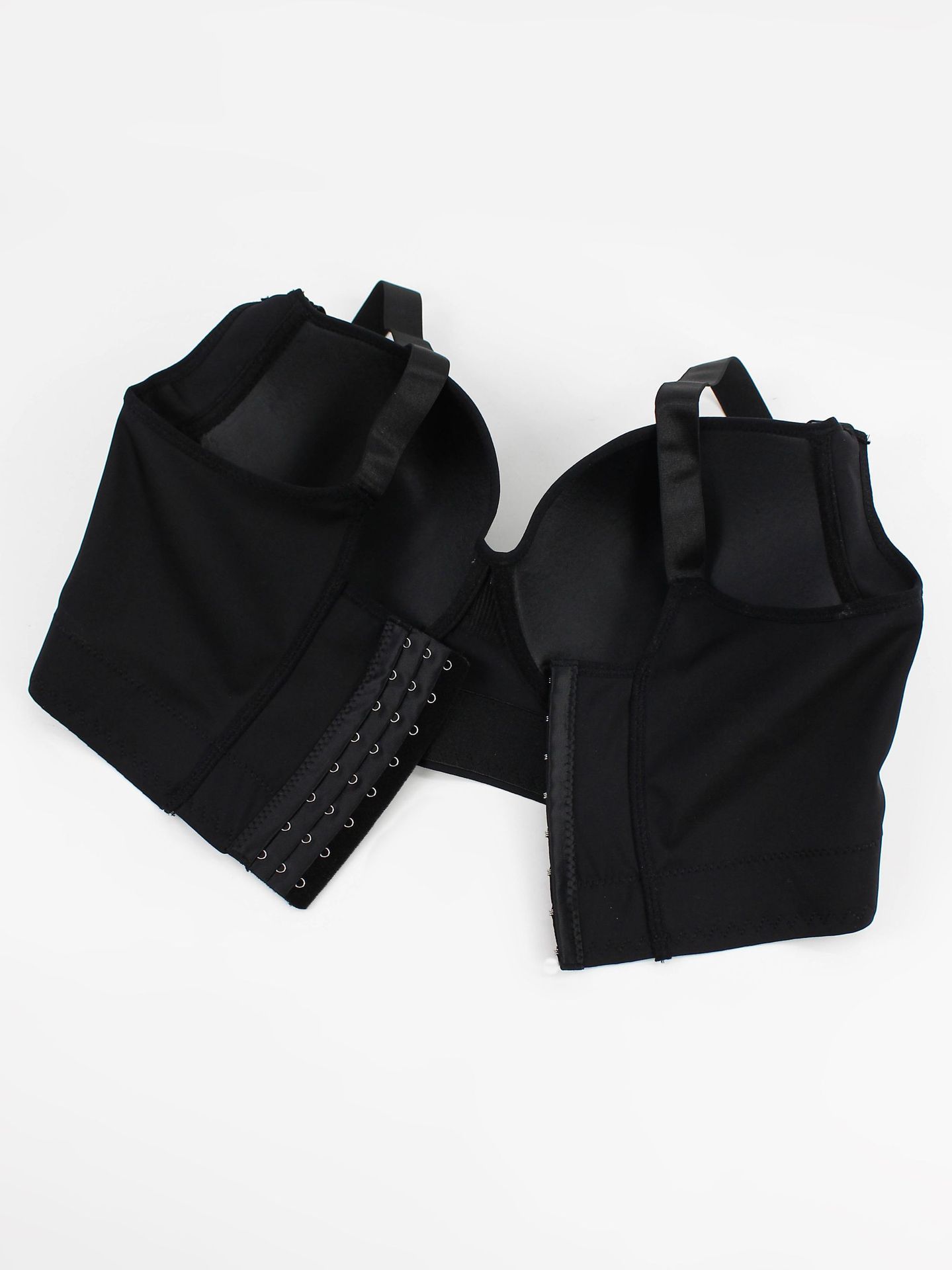 跨境欧美无痕光面钢圈内衣聚拢上托调整型文胸运动美背深V胸罩详情15