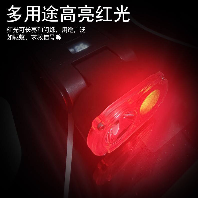 2025跨境新款多功能感应头灯LED红白光夜钓骑行灯夹帽灯钓鱼专用详情17