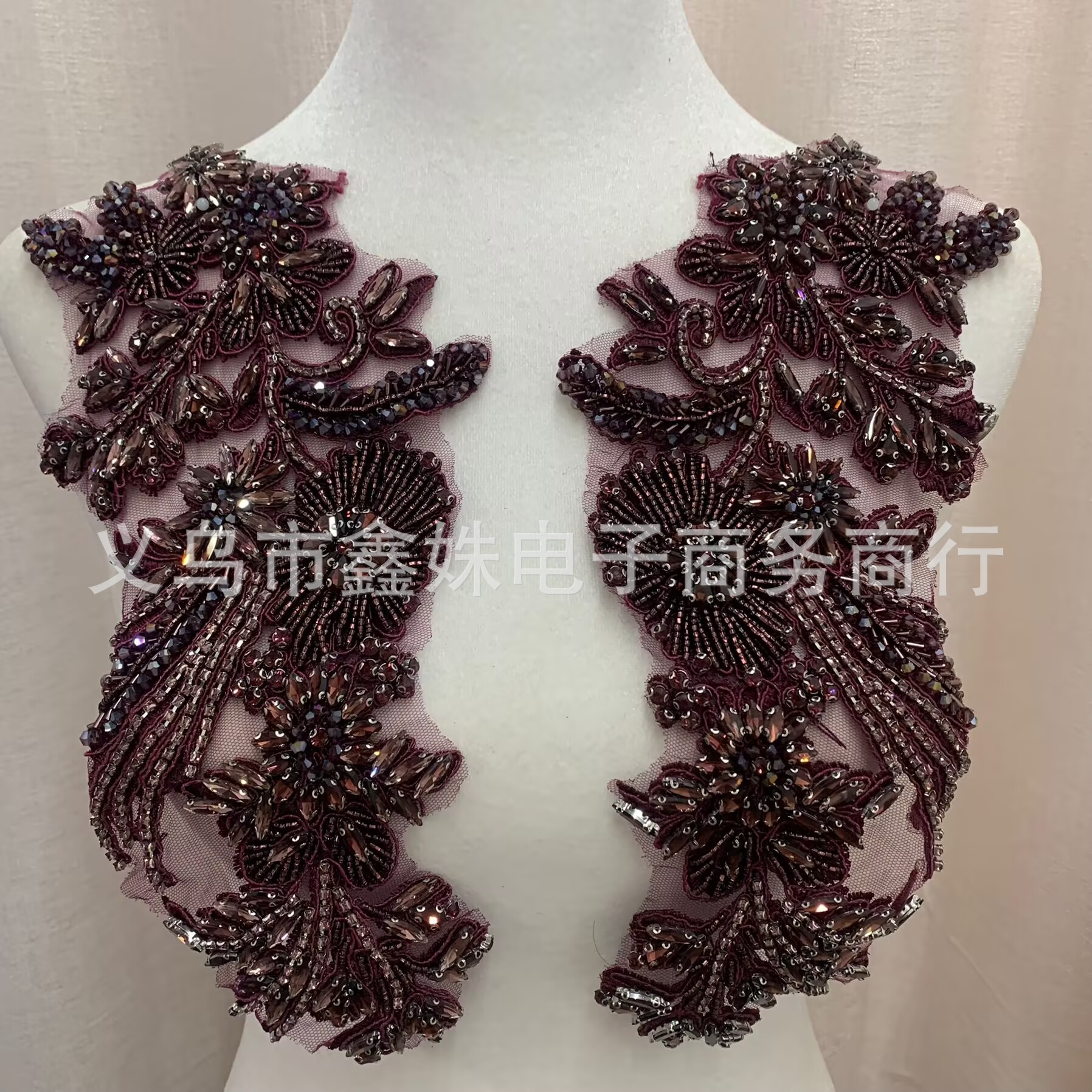 全新手工麦穗钉珠钉钻珠绣服装配饰详情15