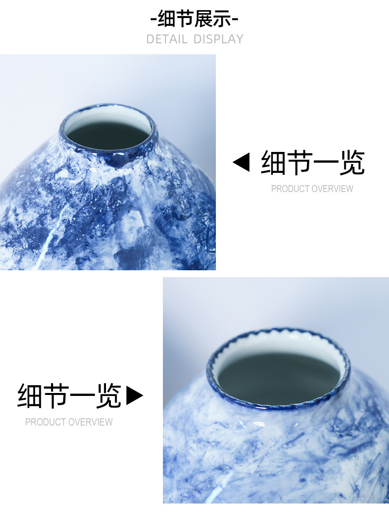 2026 Hand-painted ceramic vases, creative living room flower arrangements, hotel and club set decorations, handicrafts, modern ornaments pic 3