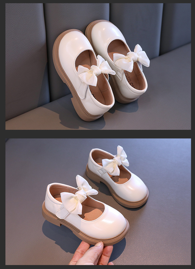 女童公主鞋2024新款秋季儿童蝴蝶结时尚小皮鞋百搭单鞋学生演出鞋详情9