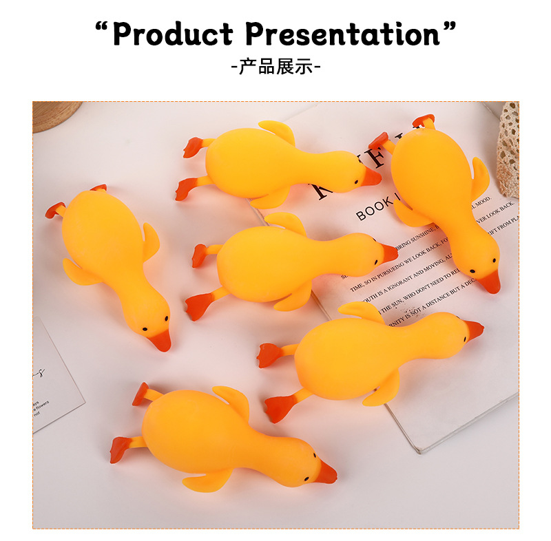 网红呆萌大黄鹅减压玩具慢回弹卡通捏捏乐缓解压力发泄拉伸玩具详情9