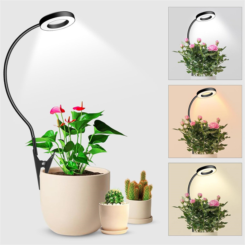 Flowerpot clamp-type plant supplementary lighting lamp, full-spectrum plant growth lamp, indoor small plant landscape lamp, angel ring lamp pic 11