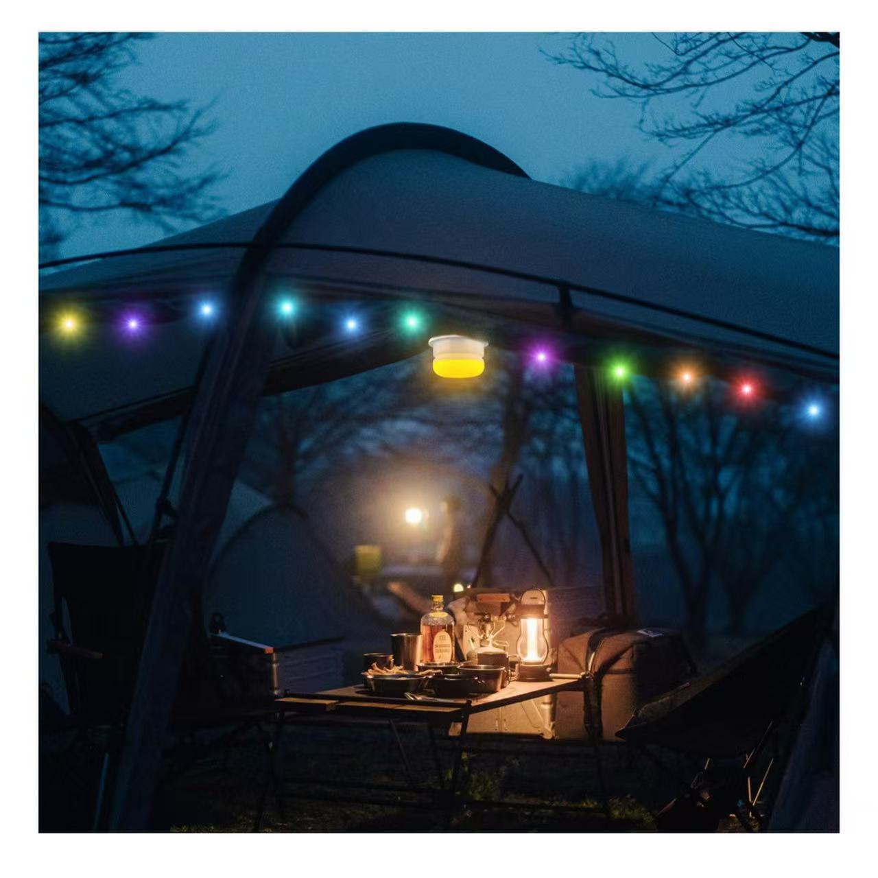 多功能太阳能炫彩灯串野营灯多光源档位可调节便携露营氛围灯详情4