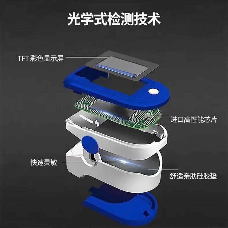 跨境外贸专供脉搏血氧仪LK88家用便携式指夹式血氧饱和度检测仪器详情8