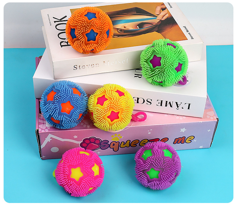发泄五星毛毛球解压带绳子足球发光挤压玩具儿童网红爆款益智科教彩泥粘土沙详情11