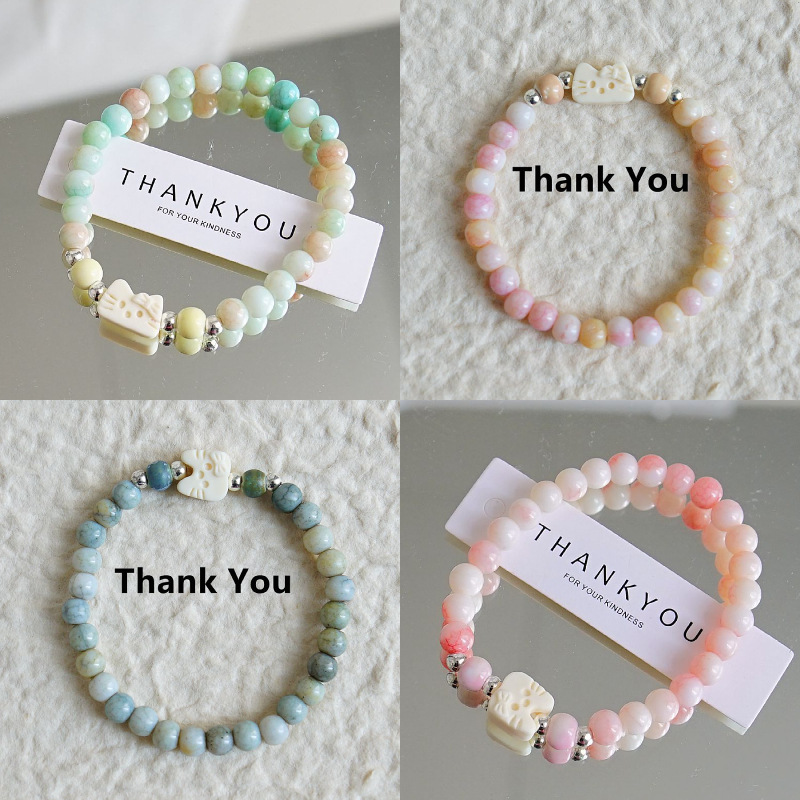 手链不掉色女饼干熊闺蜜森系甜美礼物女生日韩小众高级感手串饰品详情1