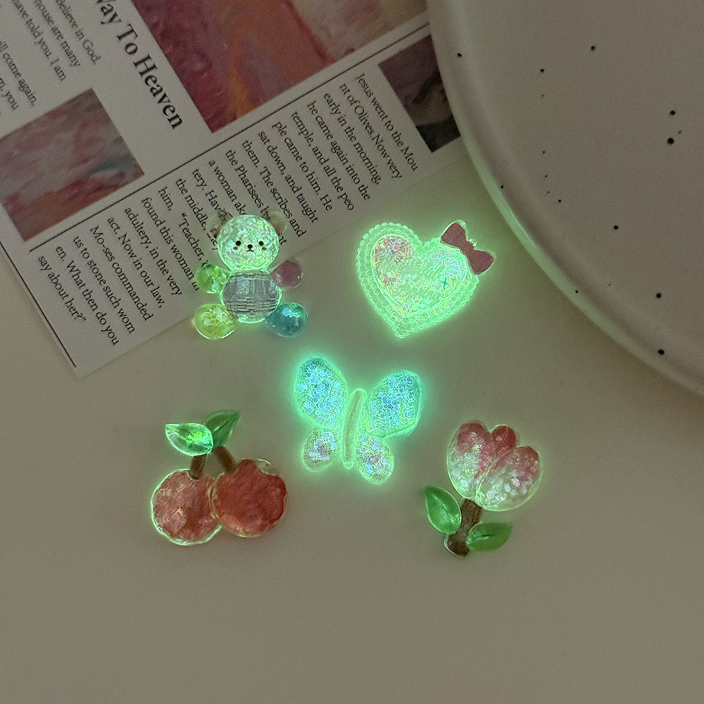 Luminous flash high-transparency sequin cut surface gradient color butterfly epoxy resin AB glue accessories diy jewelry accessories handmade hair accessory materials pic 6