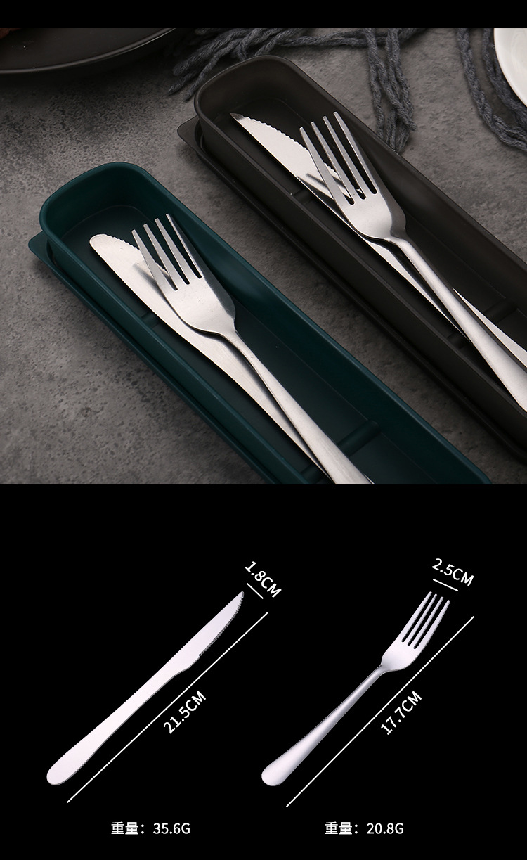 Wholesale Nordic-style stainless steel Western-style steak knife and fork sets, two-piece household tableware sets, hotel and restaurant knives and forks pic 20
