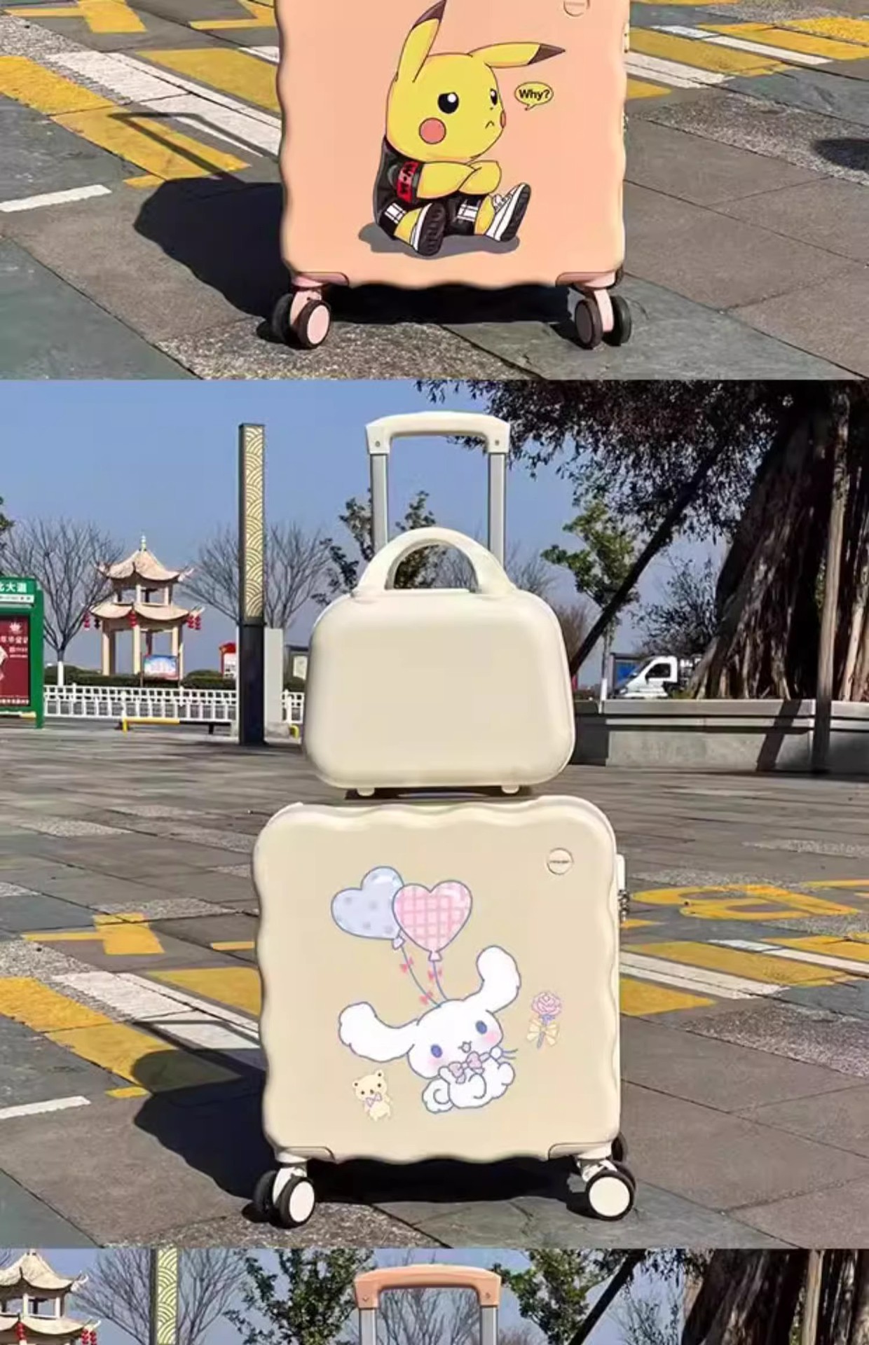 行李箱20寸短期出行小型拉杆箱女儿童卡通旅行箱轻便登机箱男拉链详情10