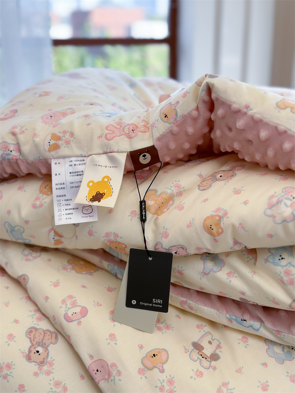 13372 All-cotton cartoon small floral print spring and autumn quilt soothing, bean quilt warm and fleece winter quilt core pic 26