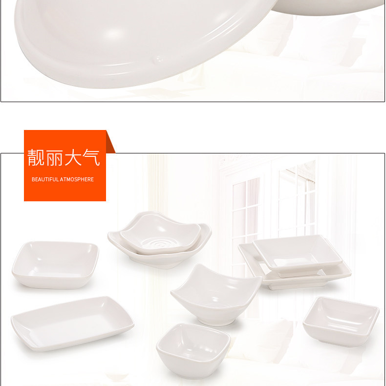 Melamine small saucers, plastic soy sauce saucers, round flavor saucers, two-compartment dipping saucers, hot pot seasoning dipping bowls, vinegar saucers, commercial pic 19