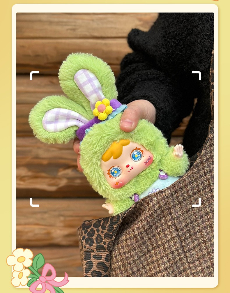 正版三小毛小熊小免的欢乐野餐系列挂件毛绒潮玩盲盒批发背包装饰详情14