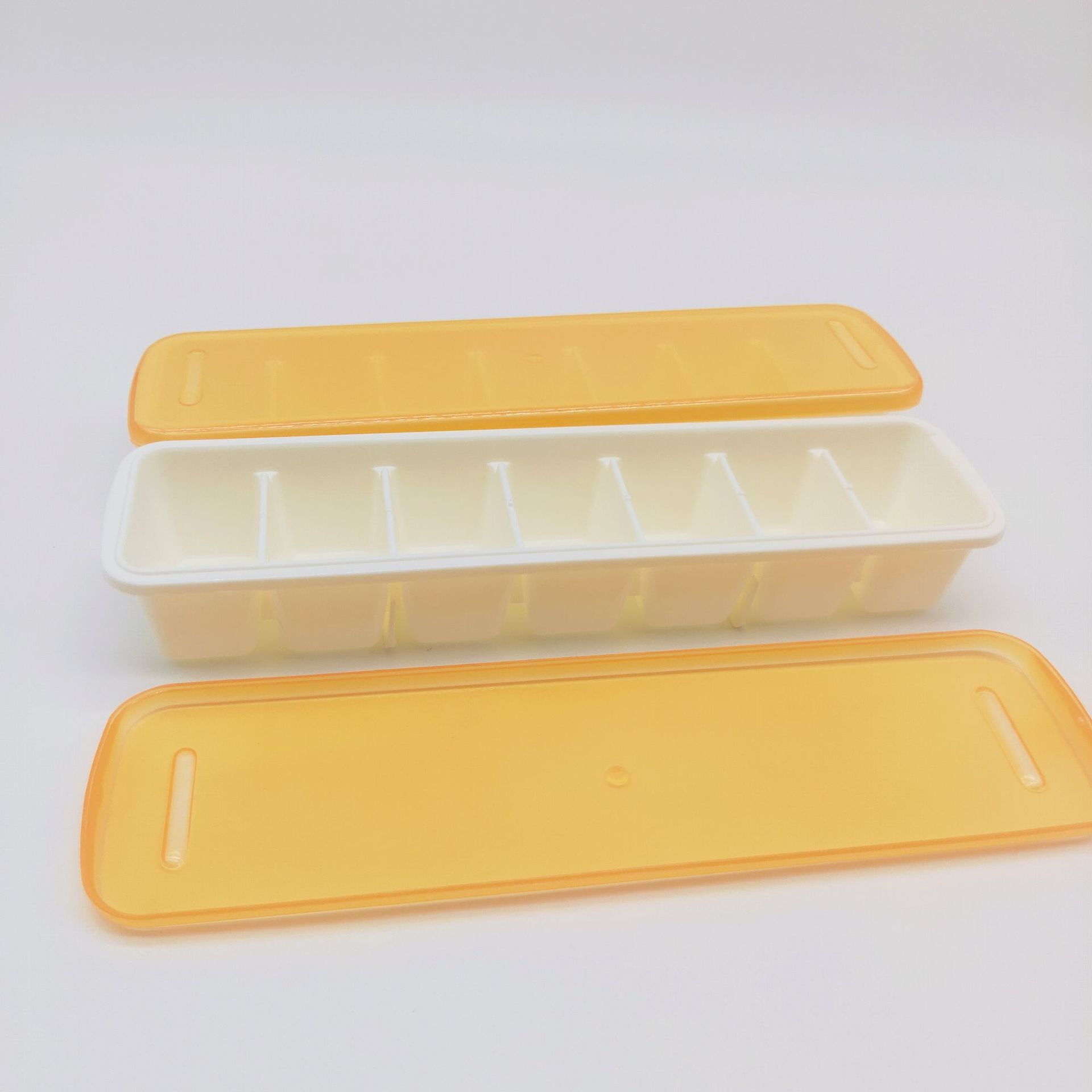 Home congeladores de hielo cubitos de hielo de plástico moldes de congelación máquina de hielo con tapas cajas de hielo cuadradas congeladores almacenamiento pic 8