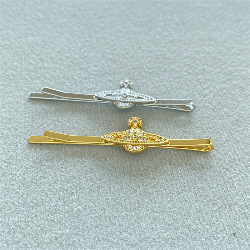 欧美款西太后星球发卡新款镶钻一字夹刘海夹欧美轻奢高级感发饰女详情2