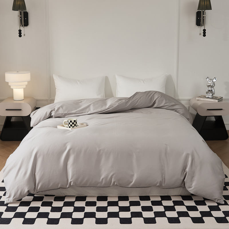 Single-piece quilt cover, pure cotton long-staple cotton bed sheet, bed cap, oversized quilt cover, skin-friendly single and double solid color bedding pic 34