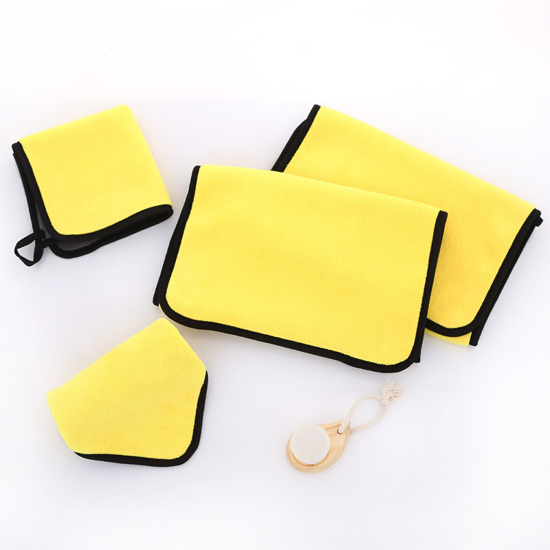 【 Chi Jia 】 High-density composite car cleaning cloth, cleaning cloth, car washing, thickened double-sided hook, large LOGO car pic 6