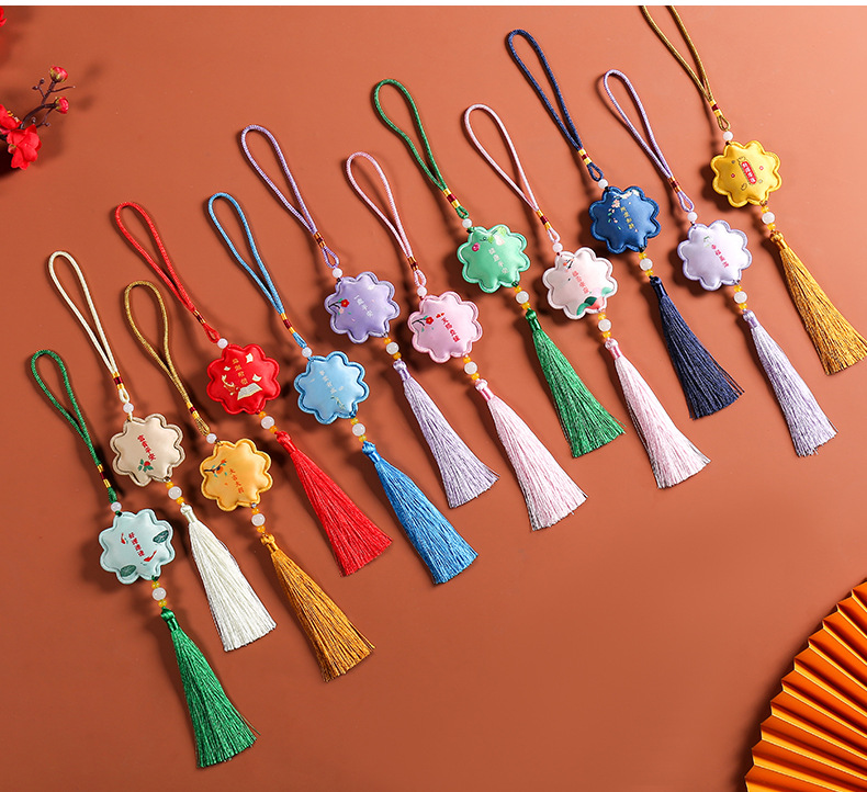 New fringed flower-shaped sachets, lucky bags, car pendants, brocade sachets, Hanfu pendants, lucky bags and portable pouches pic 12