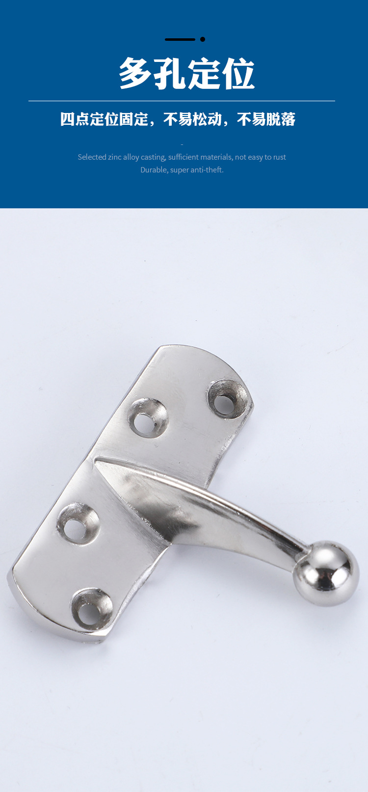 Medium-sized zinc alloy anti-theft lock for hotels, hotel latch anti-lock lock, bedroom door anti-theft security door lock pic 15