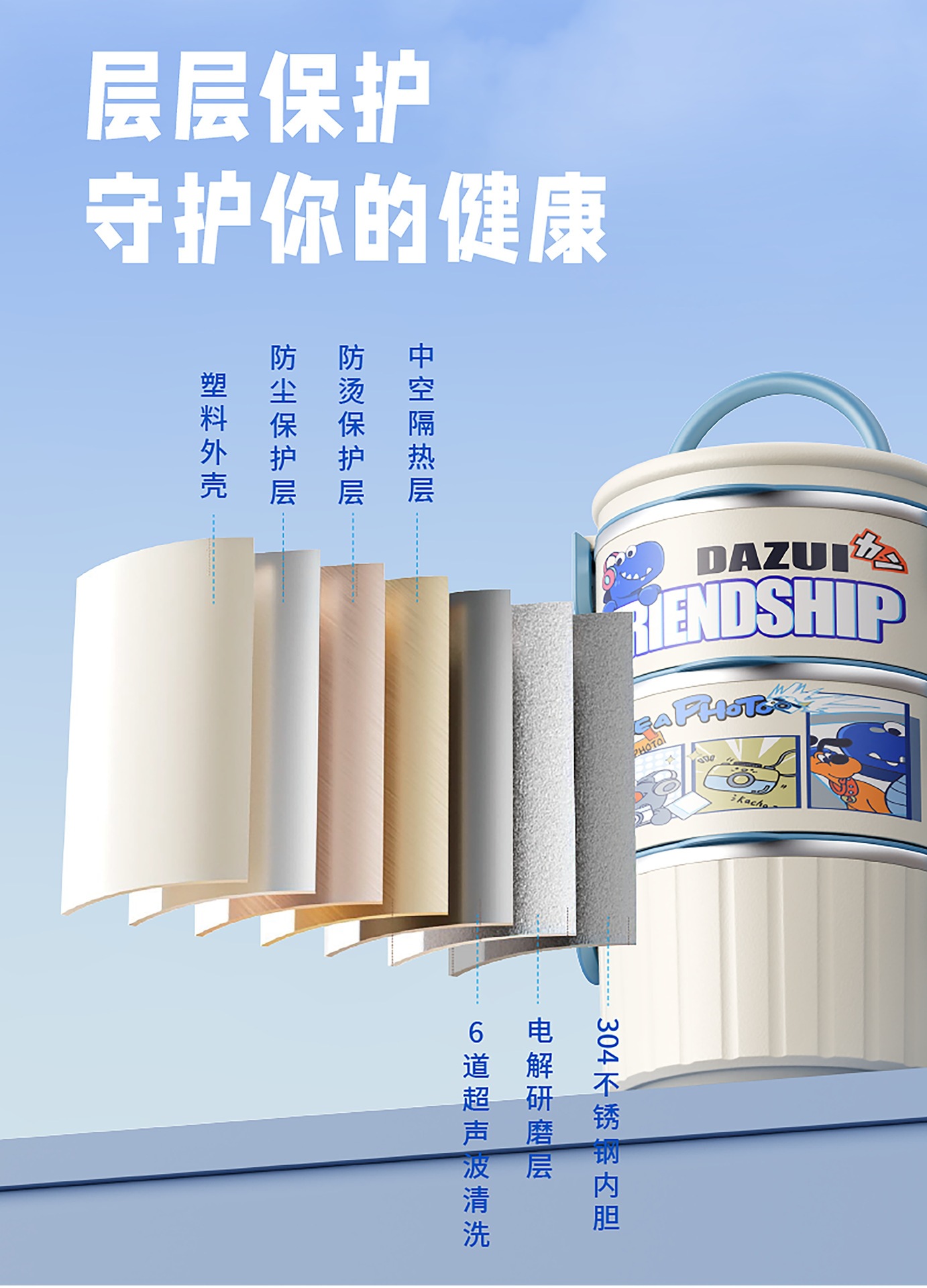 304带盖餐盒便携式多层防溢微波炉不锈钢保温饭盒多层密封便当盒详情7