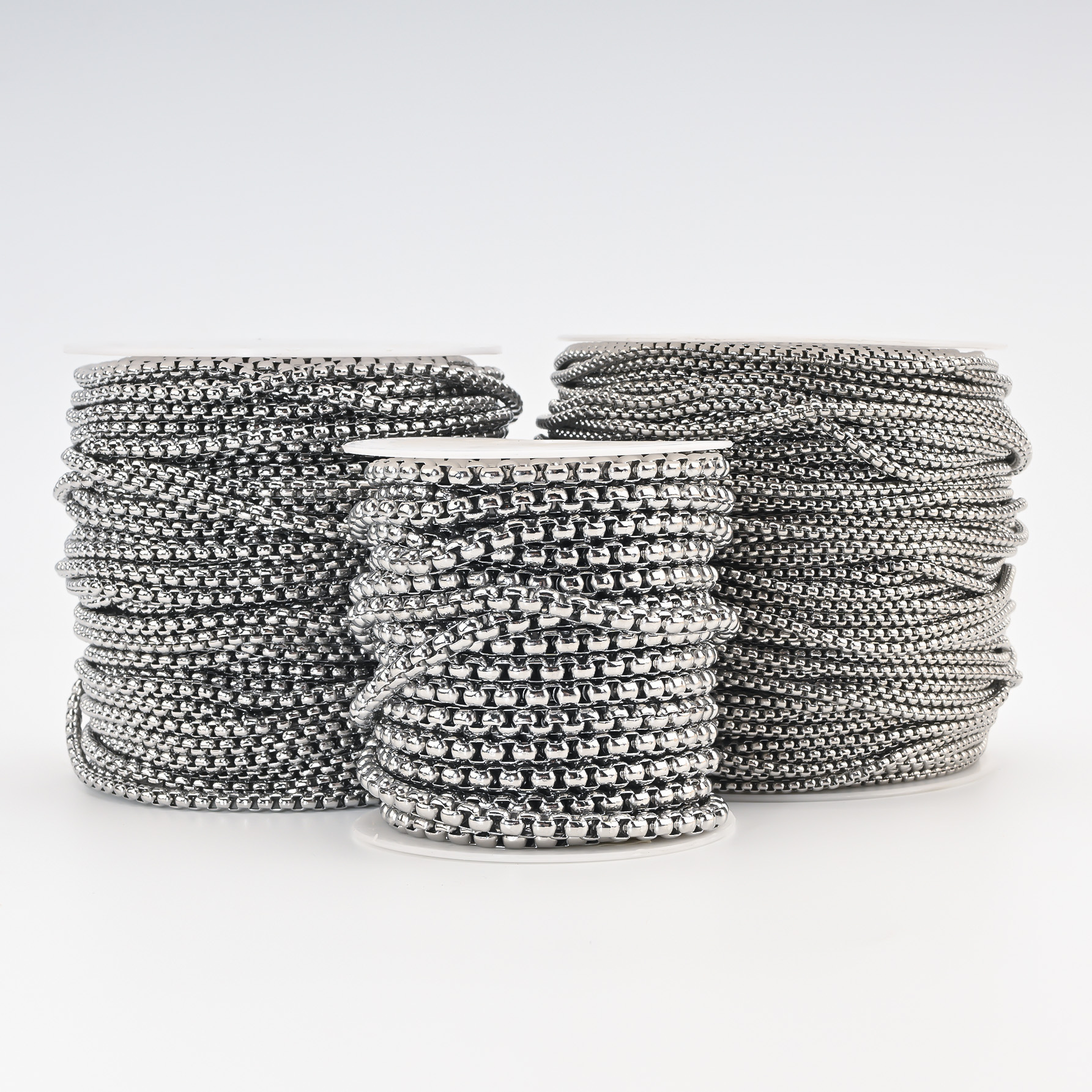 Trendy stainless steel square pearl chain, basic chain, simple and versatile chain wholesale, matching chain, titanium steel DIY chain hanging chain pic 4