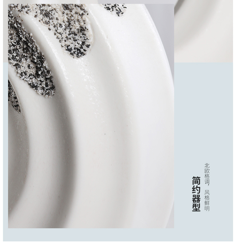 2025 European-style light luxury retro round creative ceramic vase, simple bedroom home entrance flower arrangement, handicraft vase, home decoration pic 13