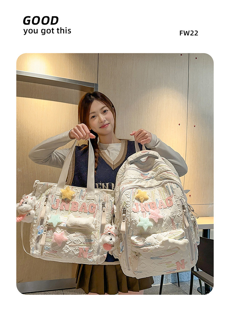 High appearance level schoolbag for junior high school girls, cute and lightweight backpack for primary school students, and large-capacity backpack for senior high school students pic 9
