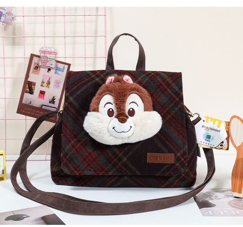 Officially authorized Zootopia Judi Nick Stuych Minnie plush single-shoulder bag Crossbody bag, large capacity double pic 11