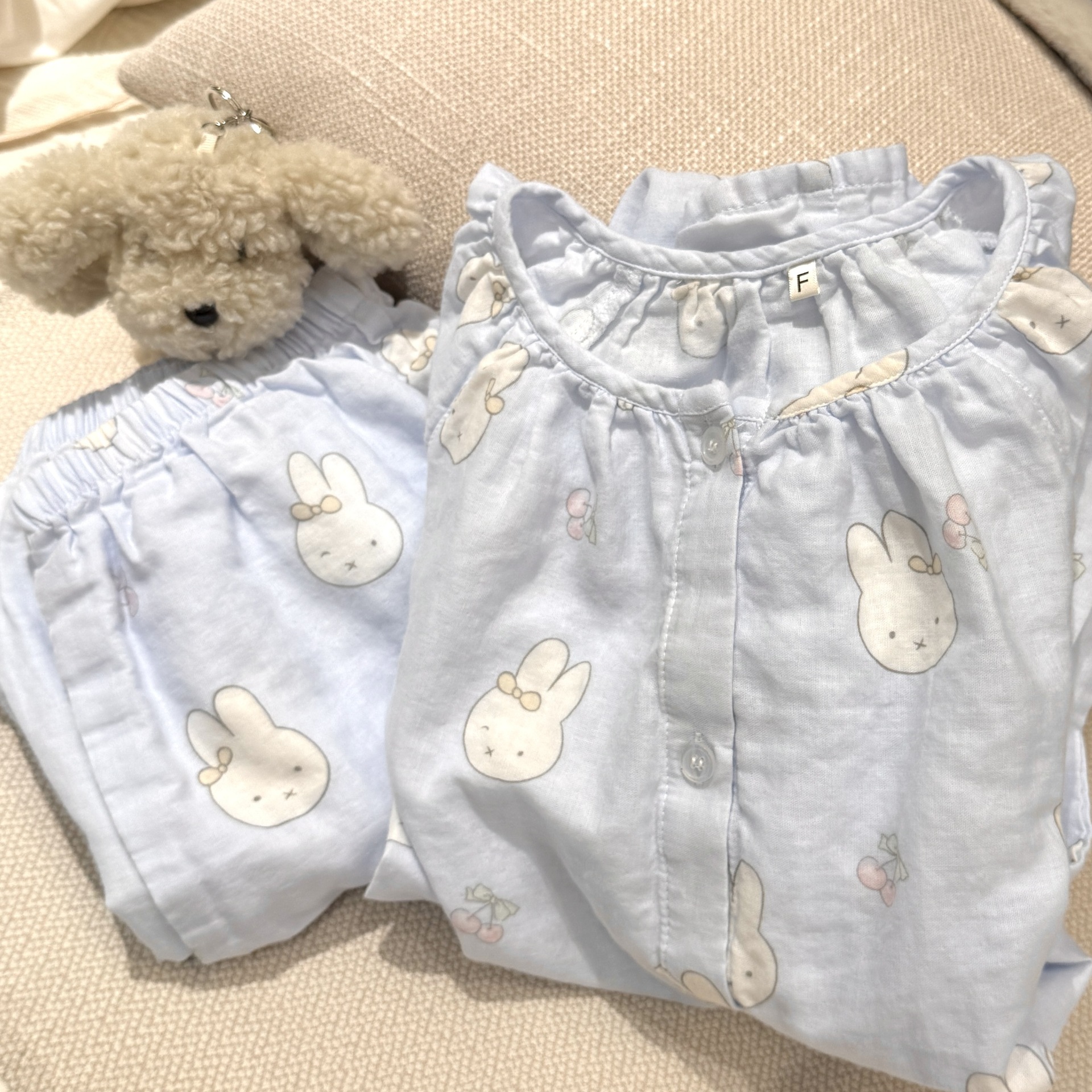 Class A all-cotton double-layer yarn round-neck pajamas, short sleeves, long sleeves, shorts, long pants, postpartum home wear set, cartoon breathable pic 7